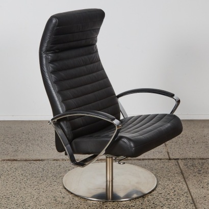 A BoConcept Leather Wing Armchair