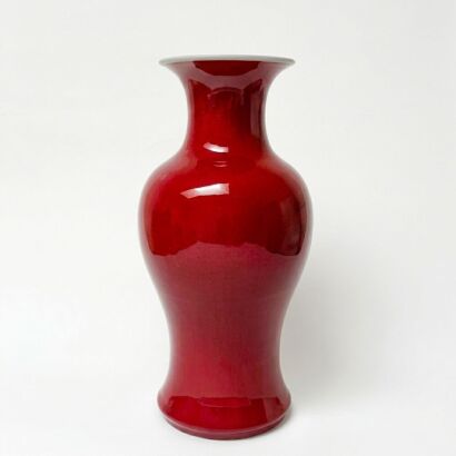 A Chinese 18th Century Mid-Qing Dynasty Large Red-glazed Vase