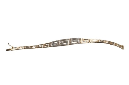 18ct Greek Key Diamond Bracelet