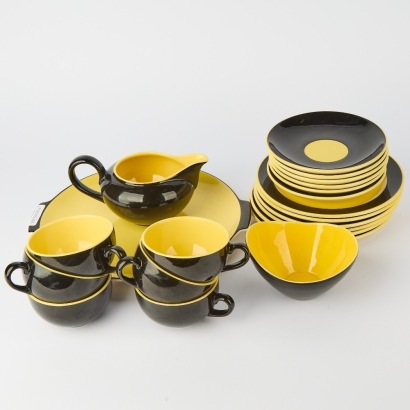 A Mid Century French Villeroy & Boch Coffee Set for Six
