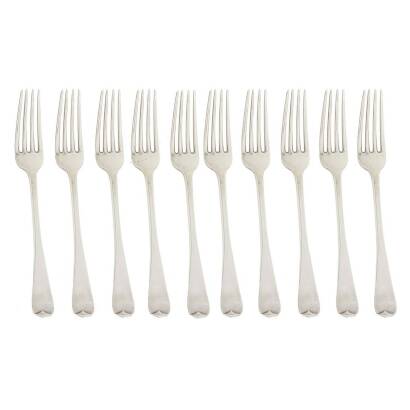 10 Matching Sterling Silver Desert Forks