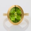 18ct Yellow Gold, 5.15ct Oval Mixed Cut Peridot Ring