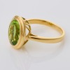 18ct Yellow Gold, 5.15ct Oval Mixed Cut Peridot Ring - 2