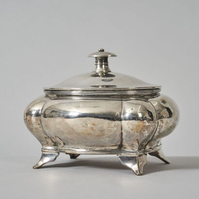 A Sterling Silver Tea Caddy