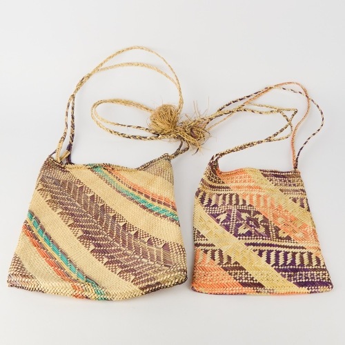 A Pair of Intricately Hand-woven Bags
