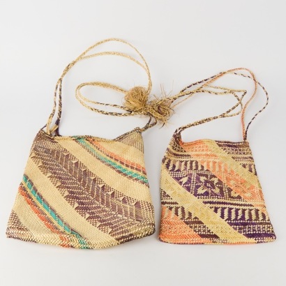 A Pair of Intricately Hand-woven Bags