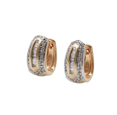 14ct Diamond Huggie Earrings