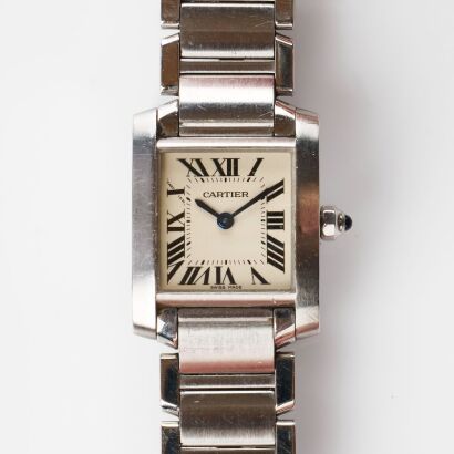 Stainless Steel, Cartier Tank Francaise SM Quartz Wristwatch, circa 2015