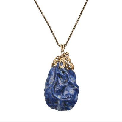 14ct Lapis Lazuli Pendant