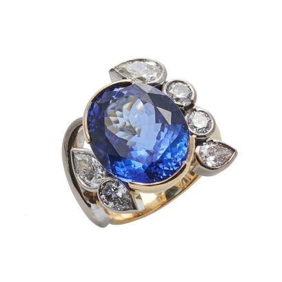 18ct Tanzanite and Diamond Ring