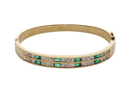 18ct Emerald and Diamond Bracelet