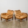 A Pair of Mid-Century German Leather Armchairs