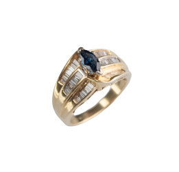 14ct Sapphire and Diamond Dress Ring