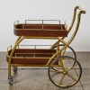 A Hollywood Regency Style Bar Cart with Brass Fittings - 2