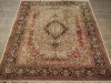 A Large Isfahan Hand-Knotted Silk and Wool Rug