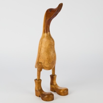 A Stylised Wooden Duck Sculpture