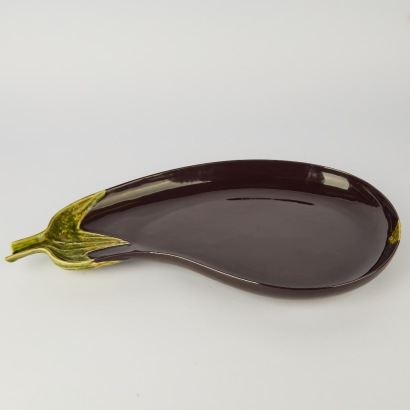 A Large Bordallo Pinheiro Aubergine Platter, Portugal