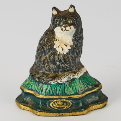 A Vintage Cast Iron Cat Doorstop