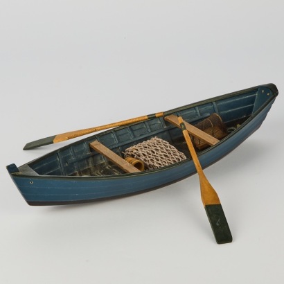 A Decorative Wooden Rowboat