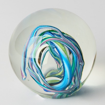 A Peter Viesnik Ribbon Paperweight, 1997