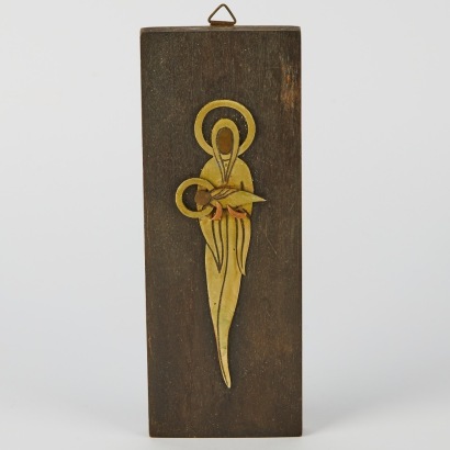 A Mid-Century Brutalist Mary and Jesus Panel
