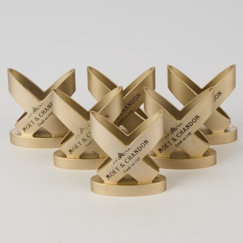 A Set of Six Moet & Chandon Place Card Holders