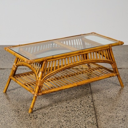 A Mid-Century Cane Coffee Table