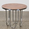 A Mid-Century Chrome and Treen Occasional Table