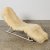 A Mid-Century Fibreglass and Sheepskin Lounger