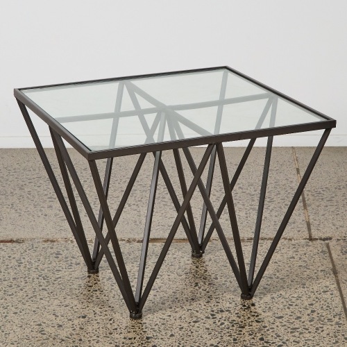 A Paolo Piva Style Side Table in Black