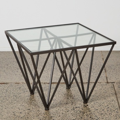 A Paolo Piva Style Side Table in Black