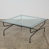 A Glass and Metal Coffee Table