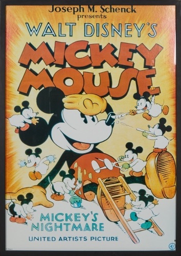 A Framed Mickey Mouse Movie Print