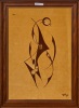 A Mid-Century Style Velvet Painting, Signed Janis 1980