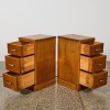 A Matching Pair of Art Deco Oak Bedside Cabinets - 2