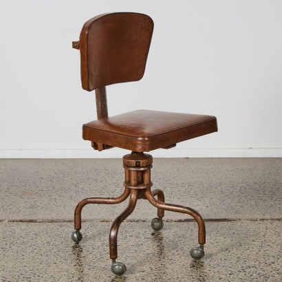 A Vintage Charles Judd New Zealand Industrial Swivel Chair