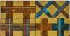 A collection of four Wooden Copper Art Panels featuring Geometric Designs, Artist unknown