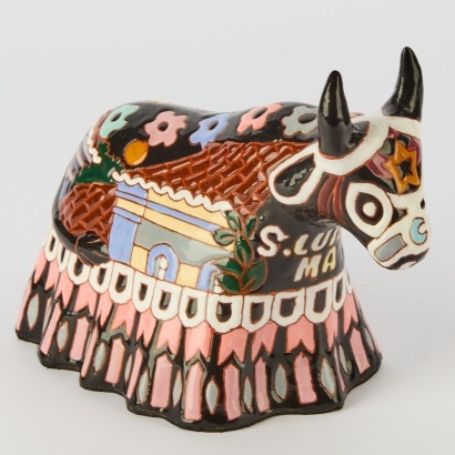 A Cow Ceramic Sculpture