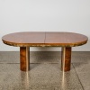 An Art Deco Revival Brass and Walnut Table - 3
