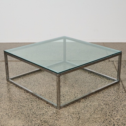A Mid Century Milo Baughman Style Coffee Table
