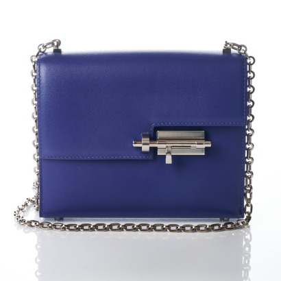 Herm&egrave;s, Bleu &Eacute;lectrique Tadelakt Mini Verrou Chain Bag