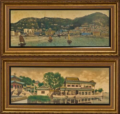 A Pair of Chinese 20th Century Landscape Tapestry Pictures