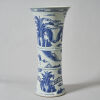 A Chinese Blue and White 'Figural' Gu Vessel - 2