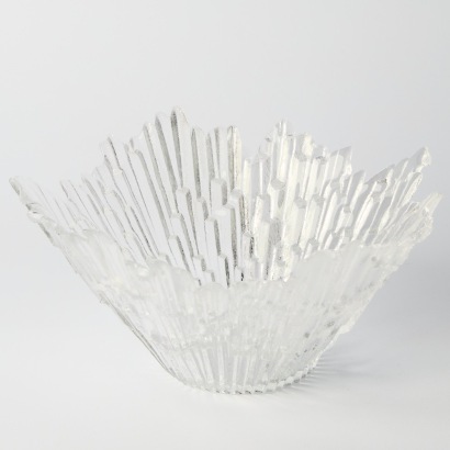 A Finland Northern Lights Crystal Bowl by Tauno Wirkkala for Humppila