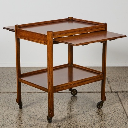 A Vintage Oak Drinks Trolley