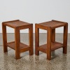 A Pair of Solid Wood Side Tables