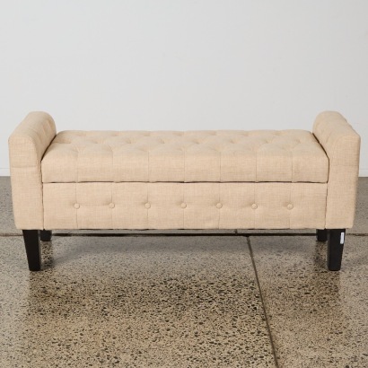 A Button-Back Bed-End Storage Box