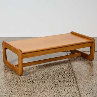 A Mid-Century Sleigh-Base Coffee Table