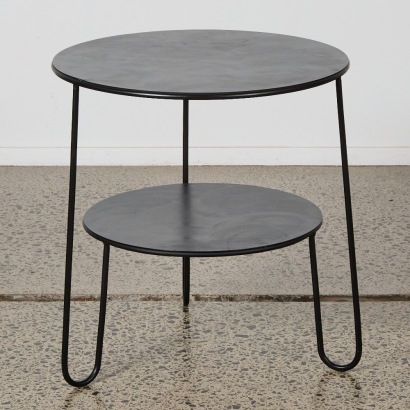 An Industrial Two-Tier Side Table