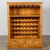 A Solid Wood 40-Bottle Wine Storage Unit